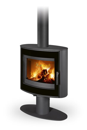 Romotop STROMBOLI G T 30 čierny plech 9,2kw teplovzdušné krbové kachle