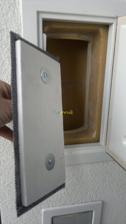 komínové dvierka TUMA horné detail zámku