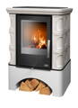 ABX Iberia K biely rovný sokel 7kw teplovzdušné krbové kachle