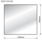 Sklo pod kachle - veľký obdĺžnik 1200x1000x8mm ESGF120100 HARK (DE)