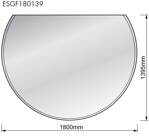 Sklo pod kachle - veľký kruh s orezom 1800x1395x8mm ESGF180139 HARK (DE)
