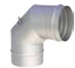 Tecnovis EW-AL-BI 0624N koleno 90° s čistiacim otvorom o80mm