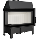 Kratki Zibi ľavá BS deco 12kw teplovzdušná oceľová krbová vložka
