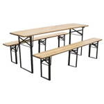 Pivný set  záhradné sedenie 220x70 cm tri nohy