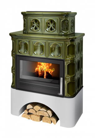 ABX Karelia biely sokel 14kw teplovodné krbové kachle