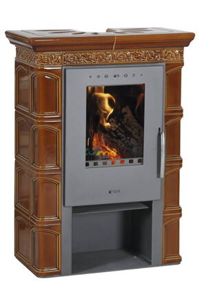 FLAMA MELITA II K keramika medovník 5,8kw teplovzdušné krbové kachle
