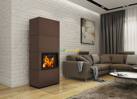 Hein SOLID FN Accum walnut 7kw teplovzdušný kachľový krb