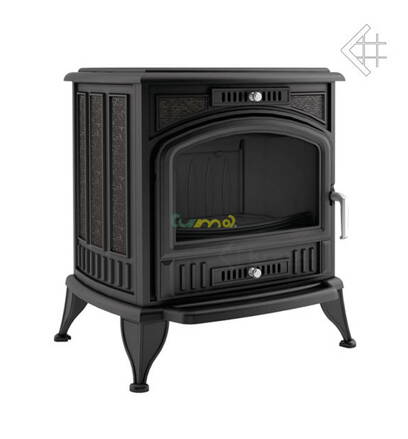 Kratki Koza K6 TF s ventilátorom 8kw teplovzdušná liatinová krbová piecka