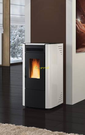 La Nordica Extraflame Ketty EVO biela 6,5kw teplovzdušné krbové kachle na pelety