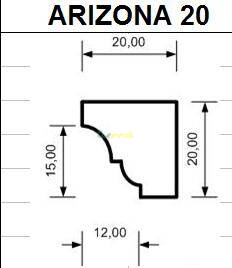 Krbová hlavica Arizona 20x20x20 /šxvxhl/