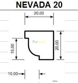 Krbová hlavica Nevada 20x20x20 /šxvxhl/