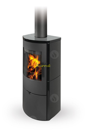 Romotop ALPERA G 01 keramika čierna lesklá 6,5kw teplovzdušné krbové kachle