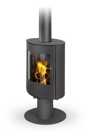 Romotop EVORA T 30 čierny plech 6,6kw teplovzdušné krbové kachle
