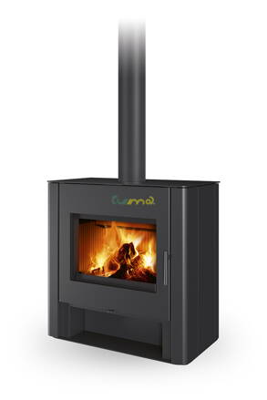 Romotop TELDE 30 čierny plech 14,2kw teplovodné krbové kachle