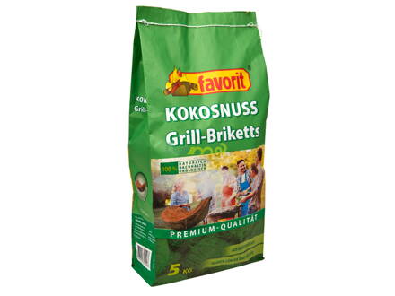 Grilovacie brikety kokosové Favorit 5kg