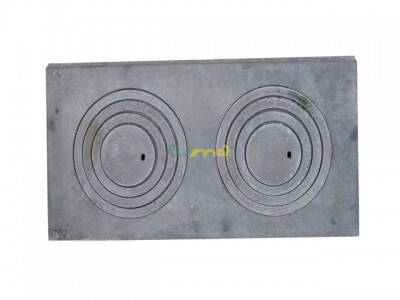 Sporáková platňa 630x315 mm s dvomi otvormi